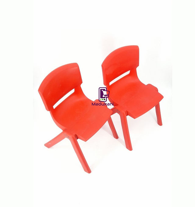 2PCS Molded Heavy Duty Stackable Kids Chairs - Red